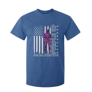 Purple Up For Military Kids T Shirt For Kid Military Child Month TS02 Royal Blue Print Your Wear