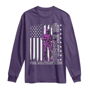 Purple Up For Military Kids Long Sleeve Shirt Military Child Month TS02 Purple Print Your Wear