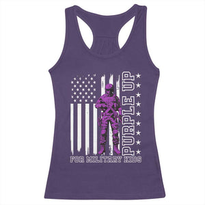 Purple Up For Military Kids Racerback Tank Top Military Child Month TS02 Purple Print Your Wear