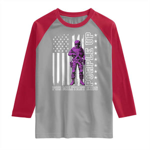 Purple Up For Military Kids Raglan Shirt Military Child Month TS02 Sport Gray Red Print Your Wear