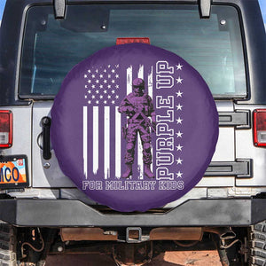 Purple Up For Military Kids Spare Tire Cover Military Child Month TS02 No hole Purple Print Your Wear