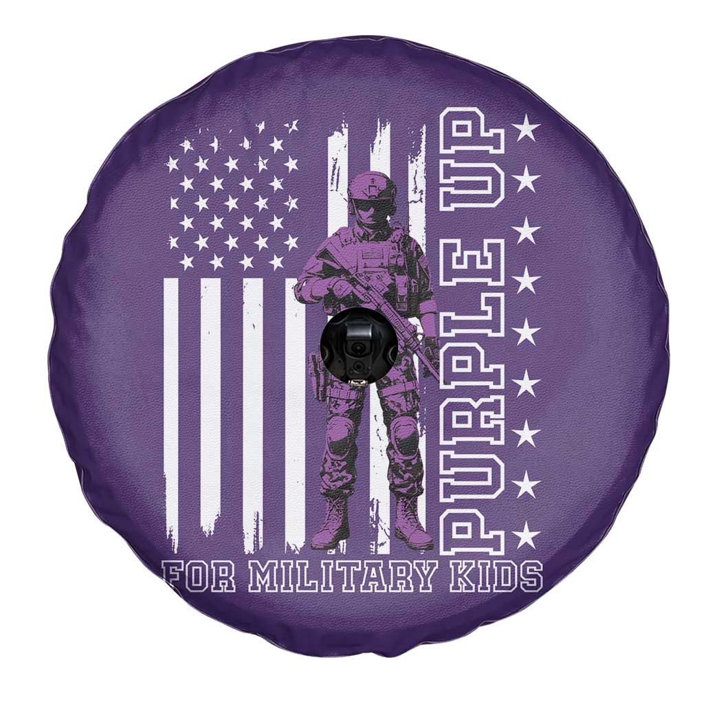 Purple Up For Military Kids Spare Tire Cover Military Child Month TS02 Print Your Wear