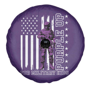 Purple Up For Military Kids Spare Tire Cover Military Child Month TS02 Print Your Wear