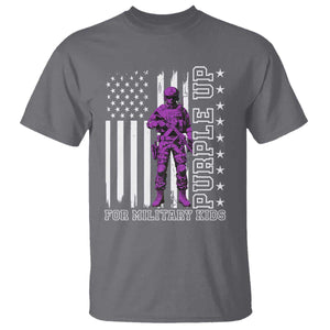 Purple Up For Military Kids T Shirt Military Child Month TS02 Charcoal Print Your Wear