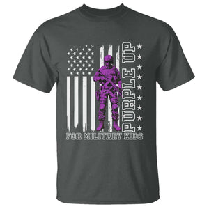 Purple Up For Military Kids T Shirt Military Child Month TS02 Dark Heather Print Your Wear