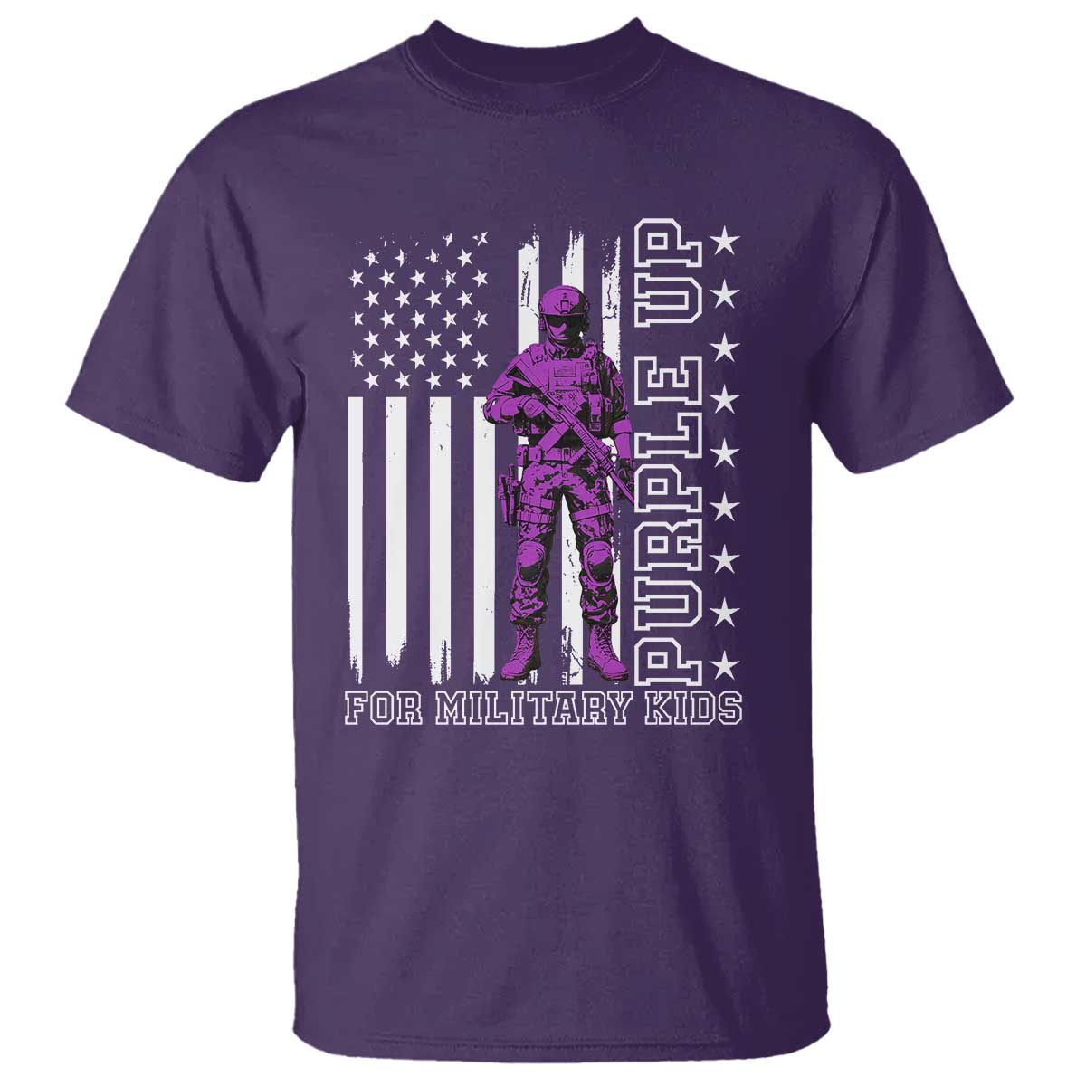 Purple Up For Military Kids T Shirt Military Child Month TS02 Purple Print Your Wear
