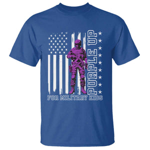 Purple Up For Military Kids T Shirt Military Child Month TS02 Royal Blue Print Your Wear