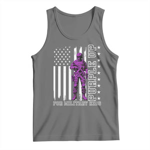 Purple Up For Military Kids Tank Top Military Child Month TS02 Black Heather Print Your Wear