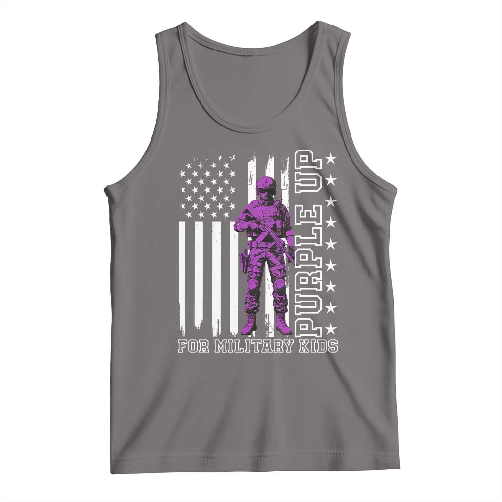 Purple Up For Military Kids Tank Top Military Child Month TS02 Deep Heather Print Your Wear