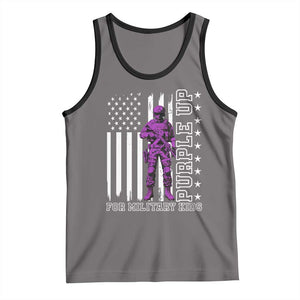 Purple Up For Military Kids Tank Top Military Child Month TS02 Deep Heather Black Print Your Wear
