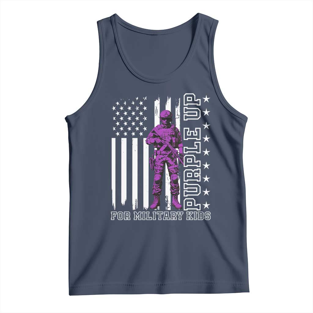 Purple Up For Military Kids Tank Top Military Child Month TS02 Navy Print Your Wear