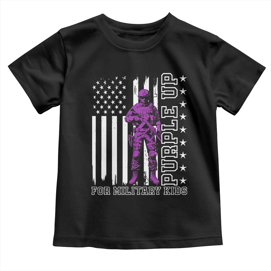 Purple Up For Military Kids Toddler T Shirt Military Child Month TS02 Black Print Your Wear