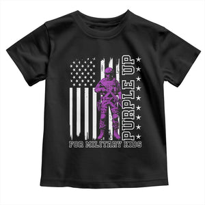 Purple Up For Military Kids Toddler T Shirt Military Child Month TS02 Black Print Your Wear
