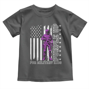 Purple Up For Military Kids Toddler T Shirt Military Child Month TS02 Dark Heather Print Your Wear