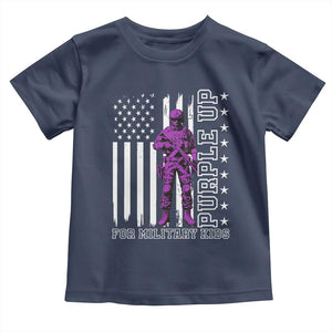 Purple Up For Military Kids Toddler T Shirt Military Child Month TS02 Navy Print Your Wear