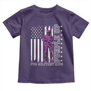 Purple Up For Military Kids Toddler T Shirt Military Child Month TS02 Purple Print Your Wear