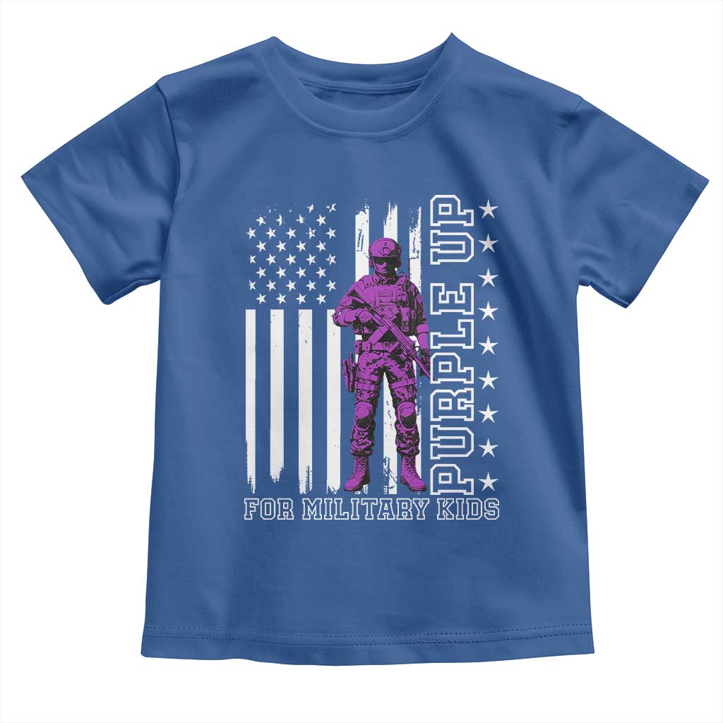 Purple Up For Military Kids Toddler T Shirt Military Child Month TS02 Royal Blue Print Your Wear