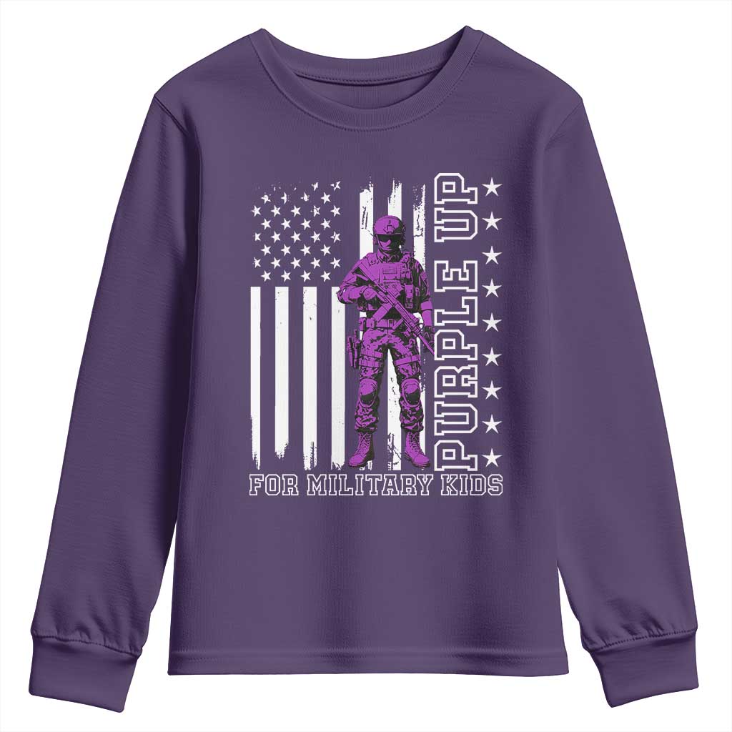 Purple Up For Military Kids Youth Sweatshirt Military Child Month TS02 Purple Print Your Wear
