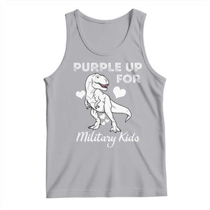 Purple Up For Military Kids Tank Top Military Child Month Dinosaur TS02 Athletic Heather Print Your Wear