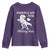 Purple Up For Military Kids Youth Sweatshirt Military Child Month Dinosaur TS02 Purple Print Your Wear