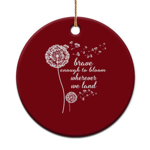 Purple Up For Military Kids Ceramic Ornament Brave Enough To Bloom Wherever We Land Month of Military Child TS02 1pc Red Print Your Wear
