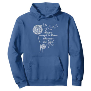 Purple Up For Military Kids Hoodie Brave Enough To Bloom Wherever We Land Month of Military Child TS02 Royal Blue Print Your Wear
