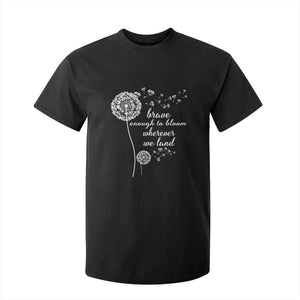 Purple Up For Military Kids T Shirt For Kid Brave Enough To Bloom Wherever We Land Month of Military Child TS02 Black Print Your Wear