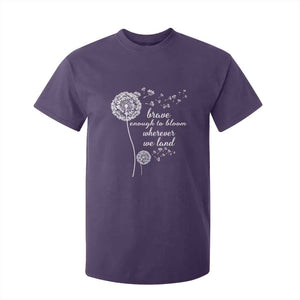 Purple Up For Military Kids T Shirt For Kid Brave Enough To Bloom Wherever We Land Month of Military Child TS02 Purple Print Your Wear