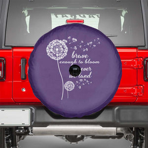 Purple Up For Military Kids Spare Tire Cover Brave Enough To Bloom Wherever We Land Month of Military Child TS02 Purple Print Your Wear