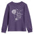 Purple Up For Military Kids Youth Sweatshirt Brave Enough To Bloom Wherever We Land Month of Military Child TS02 Purple Print Your Wear
