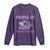 Purple Up For Military Kids Long Sleeve Shirt Military Child Month Dinosaur American Flag TS02 Purple Print Your Wear