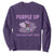 Purple Up For Military Kids Sweatshirt Military Child Month Dinosaur American Flag TS02 Purple Print Your Wear