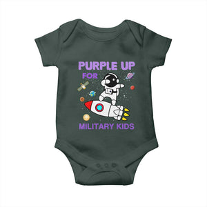 Purple Up For Military Kids Baby Onesie Military Child Month Astronaut Outer Space TS02 Print Your Wear