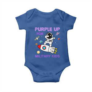 Purple Up For Military Kids Baby Onesie Military Child Month Astronaut Outer Space TS02 Royal Blue Print Your Wear