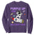 Purple Up For Military Kids Sweatshirt Military Child Month Astronaut Outer Space TS02 Purple Print Your Wear