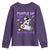 Purple Up For Military Kids Youth Sweatshirt Military Child Month Astronaut Outer Space TS02 Purple Print Your Wear