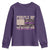 Purple Up For Military Kids Youth Sweatshirt Military Child Month USA Flag Camouflage TS02 Purple Print Your Wear