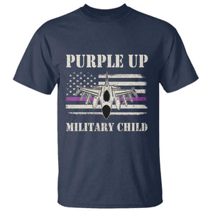 Purple Up For Military Kids T Shirt Month of Military Child Kids Air Force US Flag TS02 Navy Print Your Wear