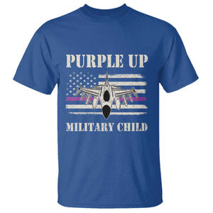 Purple Up For Military Kids T Shirt Month of Military Child Kids Air Force US Flag TS02 Royal Blue Print Your Wear