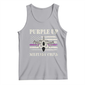 Purple Up For Military Kids Tank Top Month of Military Child Kids Air Force US Flag TS02 Athletic Heather Print Your Wear