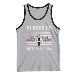 Purple Up For Military Kids Tank Top Month of Military Child Kids Air Force US Flag TS02 Athletic Heather Black Print Your Wear