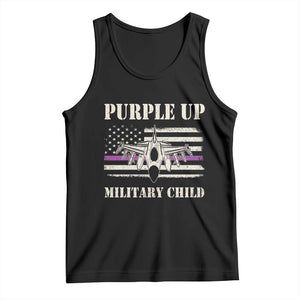 Purple Up For Military Kids Tank Top Month of Military Child Kids Air Force US Flag TS02 Black Print Your Wear
