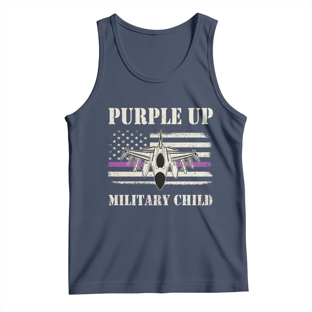Purple Up For Military Kids Tank Top Month of Military Child Kids Air Force US Flag TS02 Navy Print Your Wear