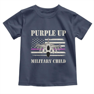 Purple Up For Military Kids Toddler T Shirt Month of Military Child Kids Air Force US Flag TS02 Navy Print Your Wear