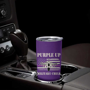 Purple Up For Military Kids Tumbler Cup Month of Military Child Kids Air Force US Flag TS02 Print Your Wear