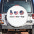 Funny Foxtrots Delta Tangos Spare Tire Cover American Flag Peace Sign Heart Sunflower TS02 No hole White Print Your Wear