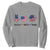 Funny Foxtrots Delta Tangos Sweatshirt American Flag Peace Sign Heart Sunflower TS02 Sport Gray Print Your Wear