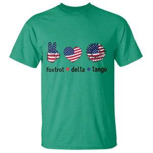 Funny Foxtrots Delta Tangos T Shirt American Flag Peace Sign Heart Sunflower TS02 Irish Green Print Your Wear