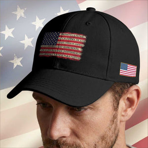 Spanish Pledge of Allegiance USA Flag Vintage Patriotic Graphic Baseball Cap American Patriot Promesa de Lealtad TS02 Print Your Wear