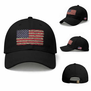Spanish Pledge of Allegiance USA Flag Vintage Patriotic Graphic Baseball Cap American Patriot Promesa de Lealtad TS02 Baseball Cap Universal Fit Black Print Your Wear